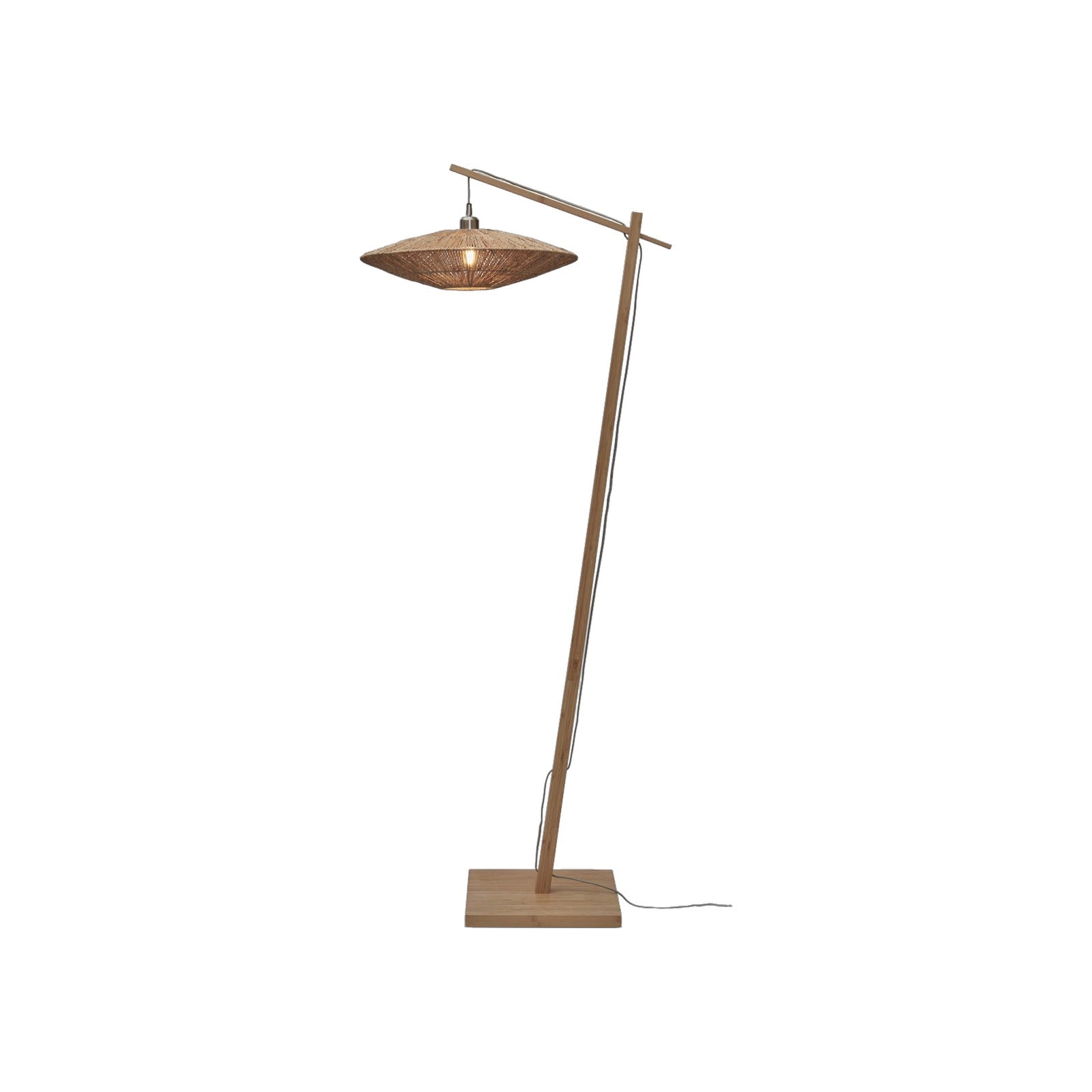 Lampadaire liseuse Iguazu jute bras naturel 55 cm E27