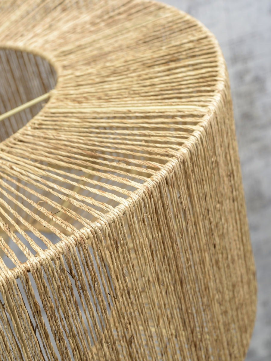 Lampadaire liseuse Iguazu bras noir jute naturel 50 cm E27, vue 3