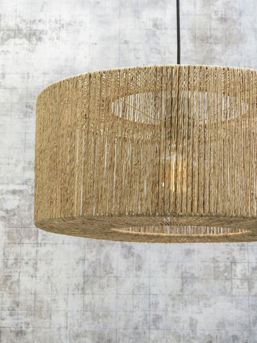 Lampadaire liseuse Iguazu bras noir jute naturel 50 cm E27, vue 4