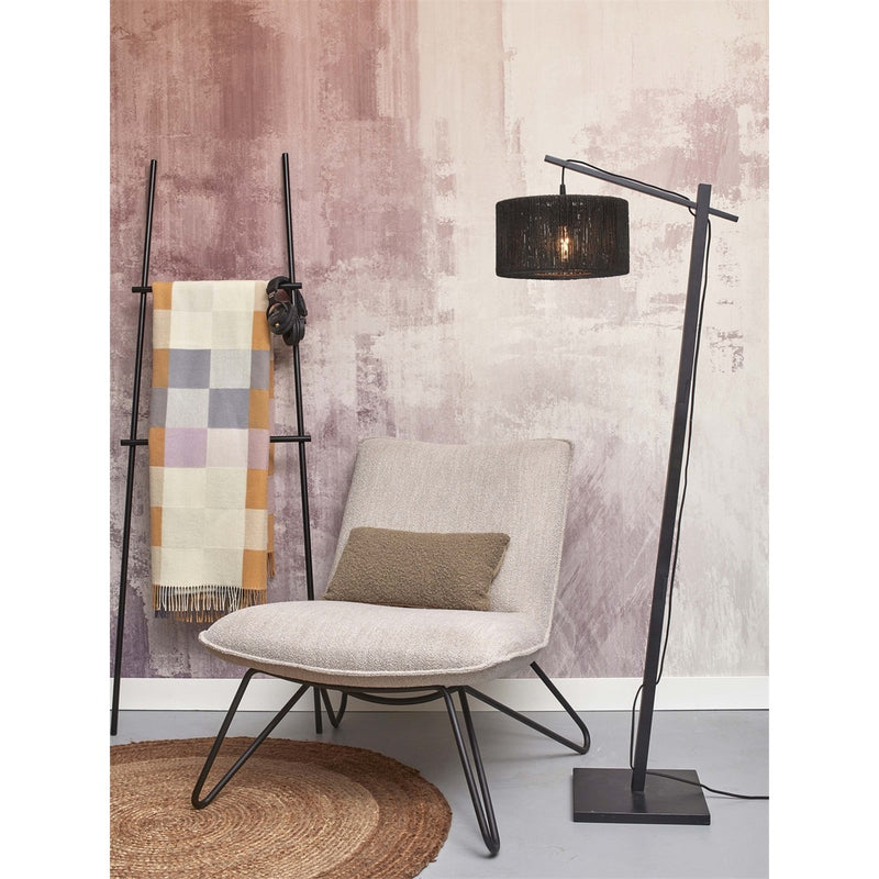 Dimensions Lampadaire liseuse Iguazu jute noir 30 cm E27