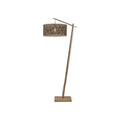 Lampadaire liseuse Java bicolore bras naturel 50 cm E27