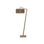 Lampadaire liseuse Java bicolore bras naturel 50 cm E27