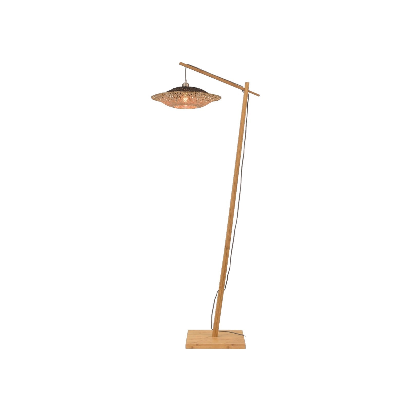 Lampadaire liseuse Kalimantan bras naturel 44 cm E27