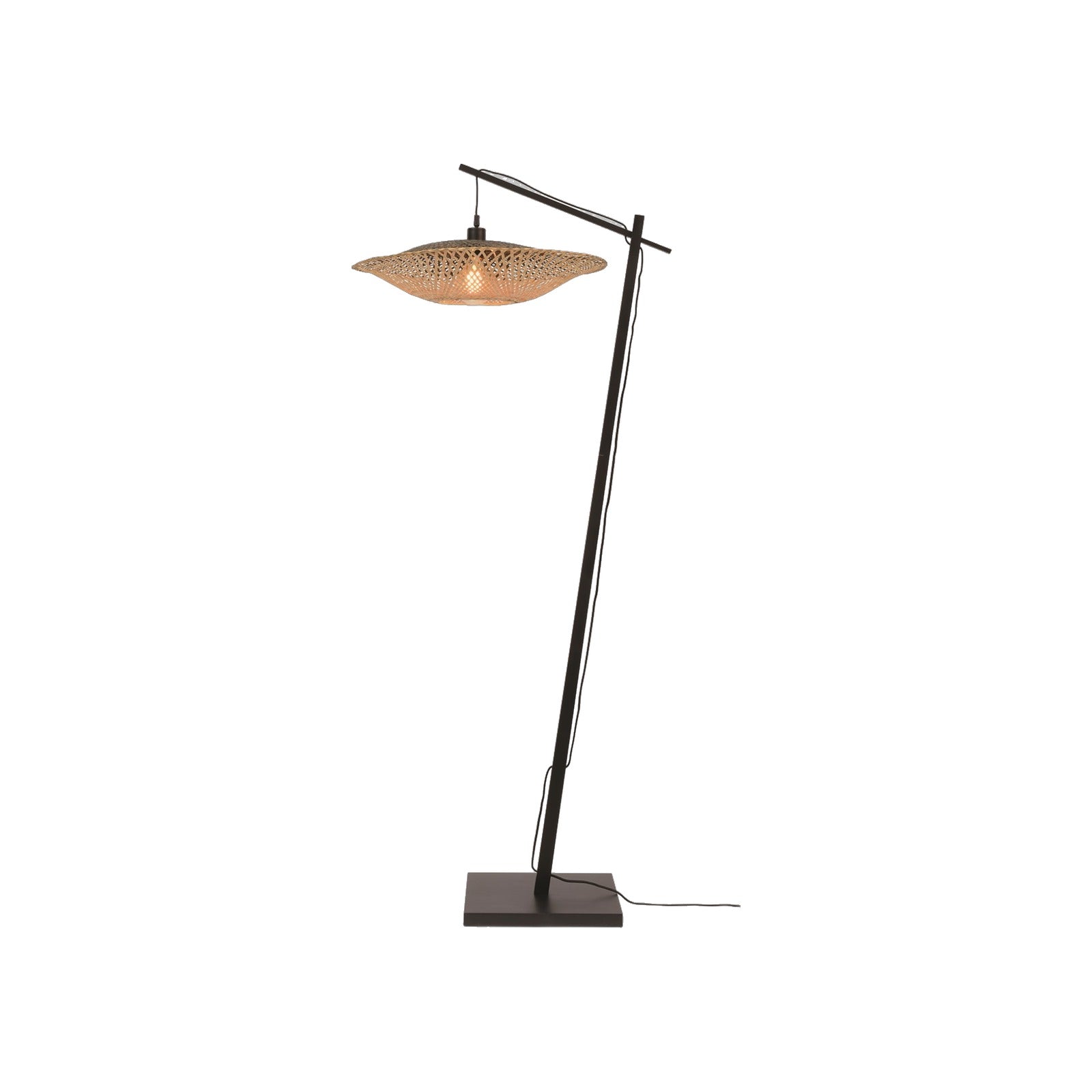 Lampadaire liseuse Kalimantan bras noir 60 cm E27