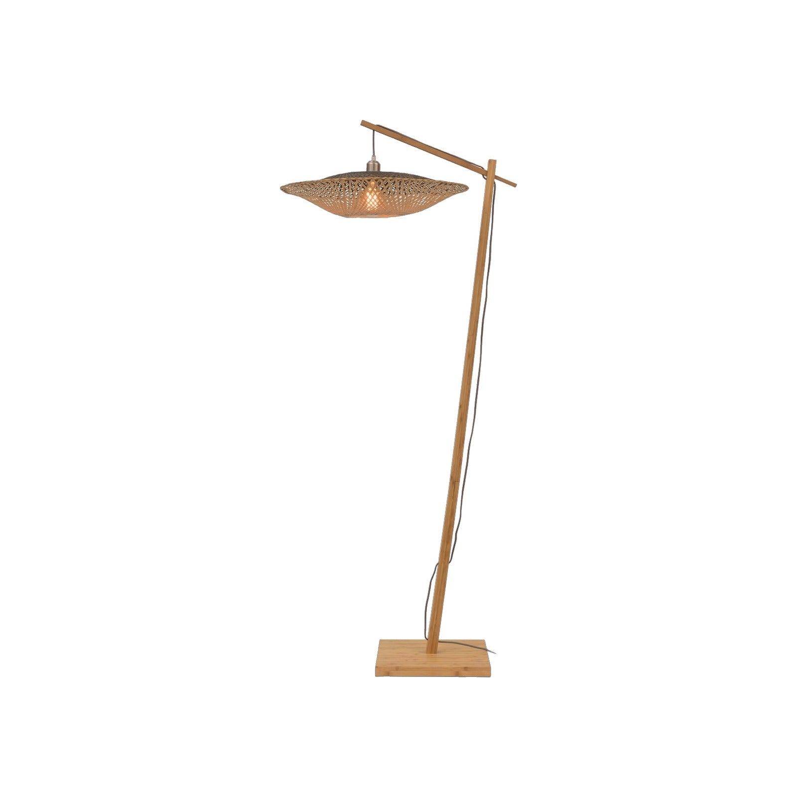 Lampadaire liseuse Kalimantan bras naturel 60 cm E27