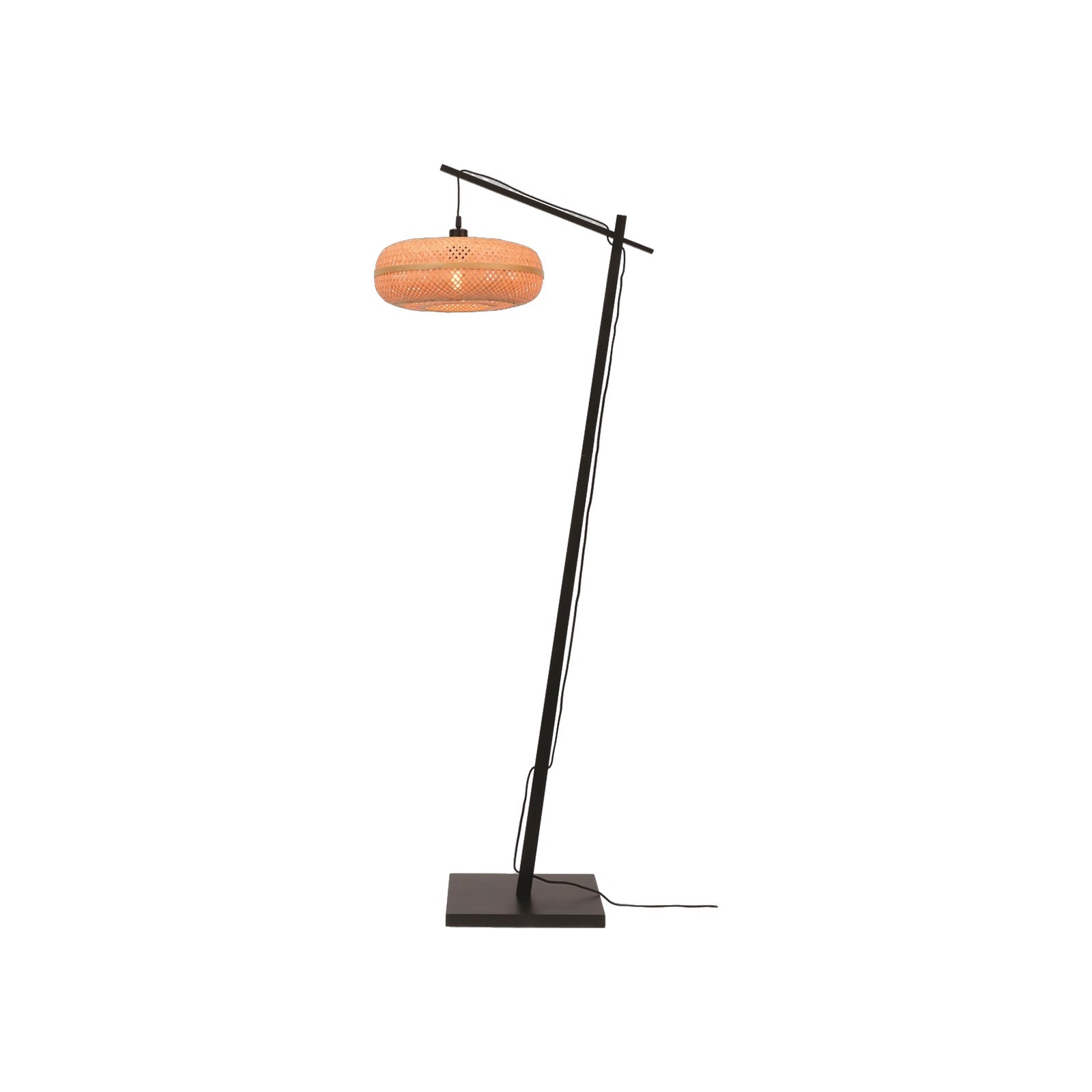 Lampadaire liseuse Palawan bras noir 40 cm E27