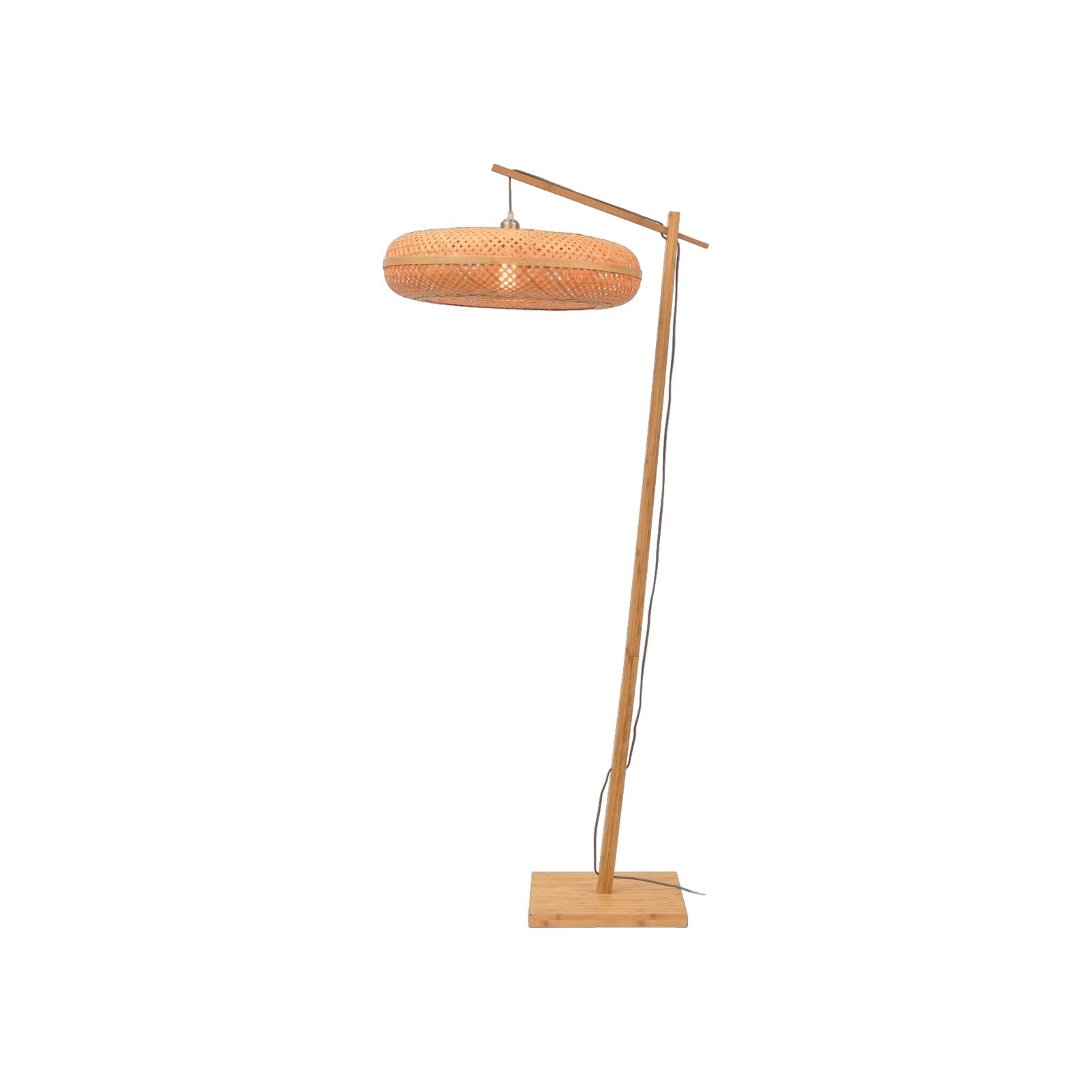 Lampadaire liseuse Palawan bras naturel 60 cm E27