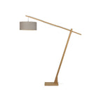 Lampadaire Montblanc lin foncé 47 cm E27