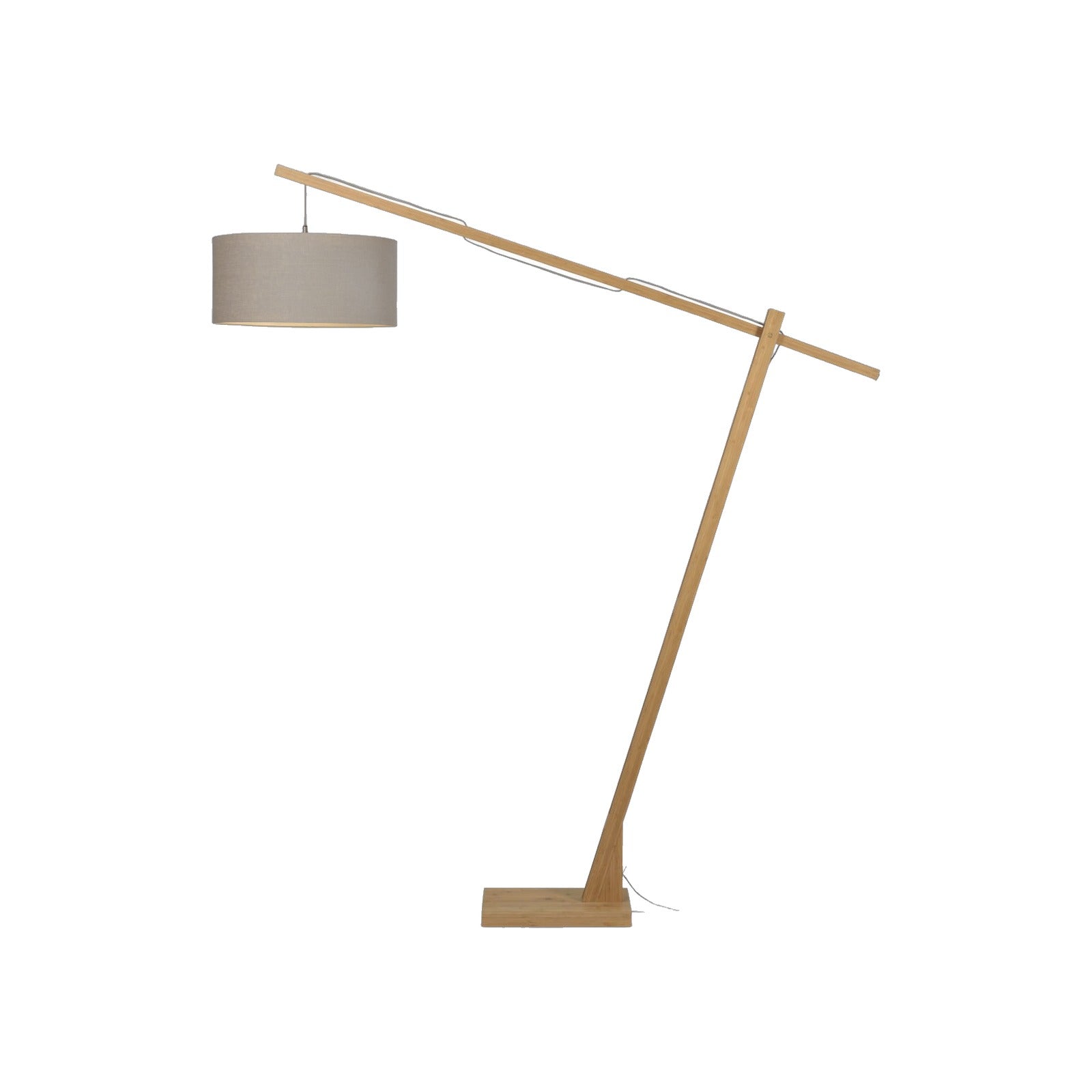 Lampadaire Montblanc lin foncé 47 cm E27