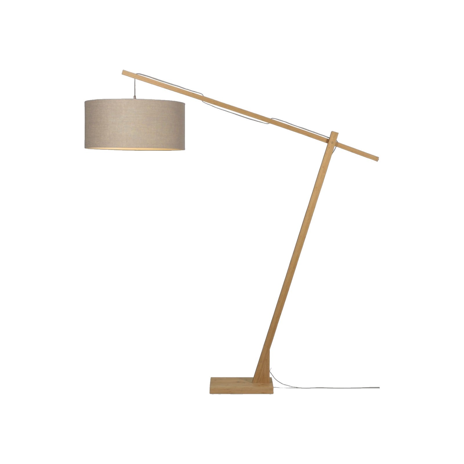 Lampadaire Montblanc lin foncé 60 cm E27