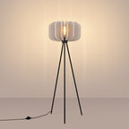 Lampadaire Mula 45 trépied feutre beige E27, en éclairage