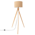 Lampadaire Natt trépied bois beige E27