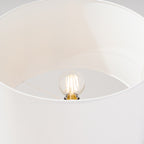Lampadaire Natt trépied bois blanc E27, détail
