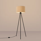 Lampadaire Nevia trépied beige E27, en éclairage