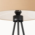 Lampadaire Nevia trépied beige E27 en ambiance