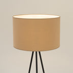 Lampadaire Nevia trépied beige E27, gros plan