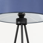 Lampadaire Nevia trépied bleu marine E27 en ambiance