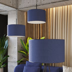 Lampadaire Nevia trépied bleu marine E27 en situation