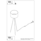 Notice de montage : Lampadaire Nevia trépied bleu marine E27
