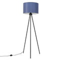 Lampadaire Nevia trépied bleu marine E27