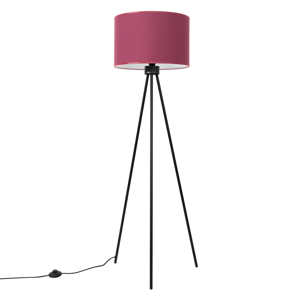 Lampadaire Nevia trépied bordeaux E27