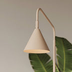 Lampadaire Nox cône acier beige E14, vue 15