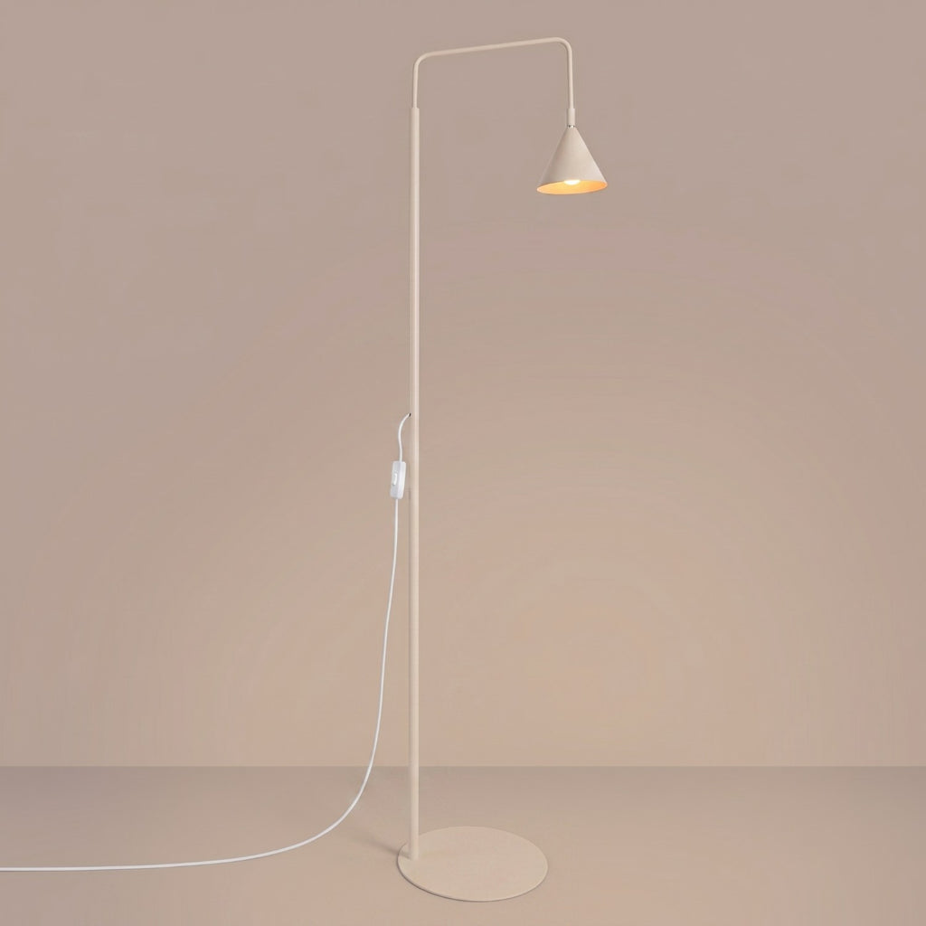 Lampadaire Nox cône acier beige E14, vue 3