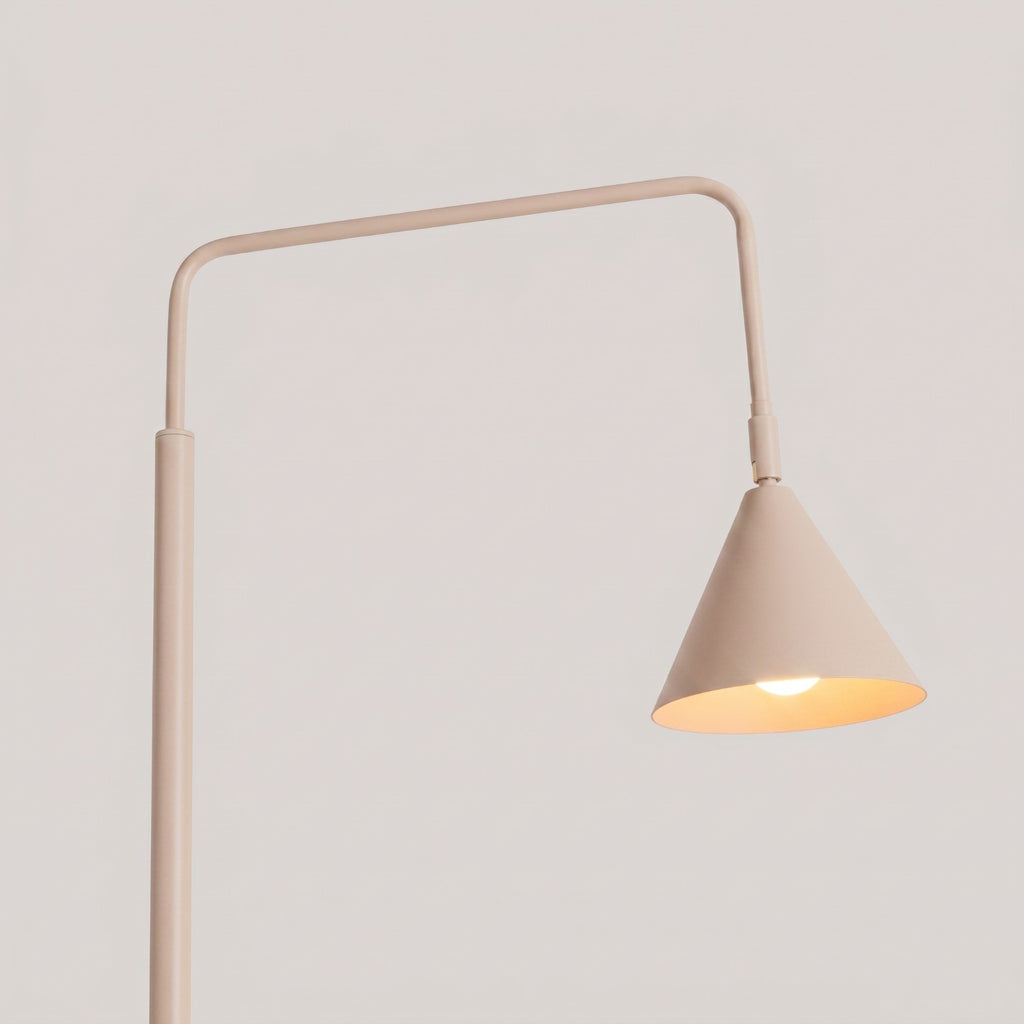 Lampadaire Nox cône acier beige E14, vue 4