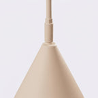 Lampadaire Nox cône acier beige E14, vue 6