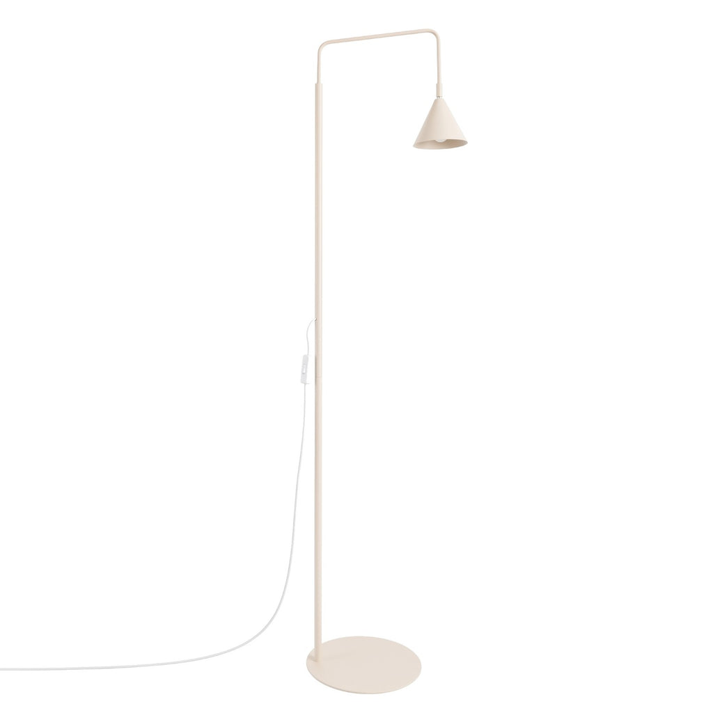 Lampadaire Nox cône acier beige E14