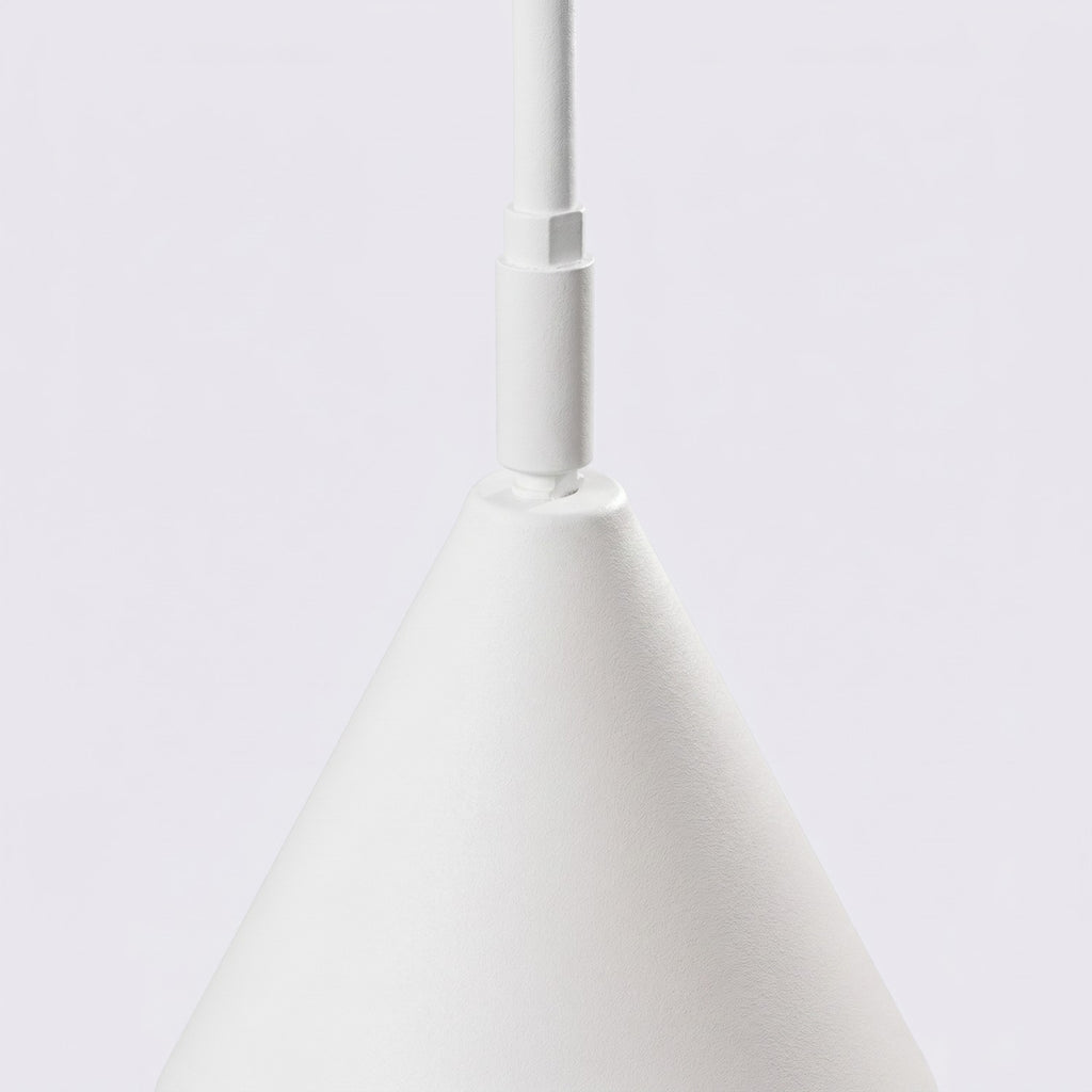 Lampadaire Nox cône acier blanc E14, vue 6