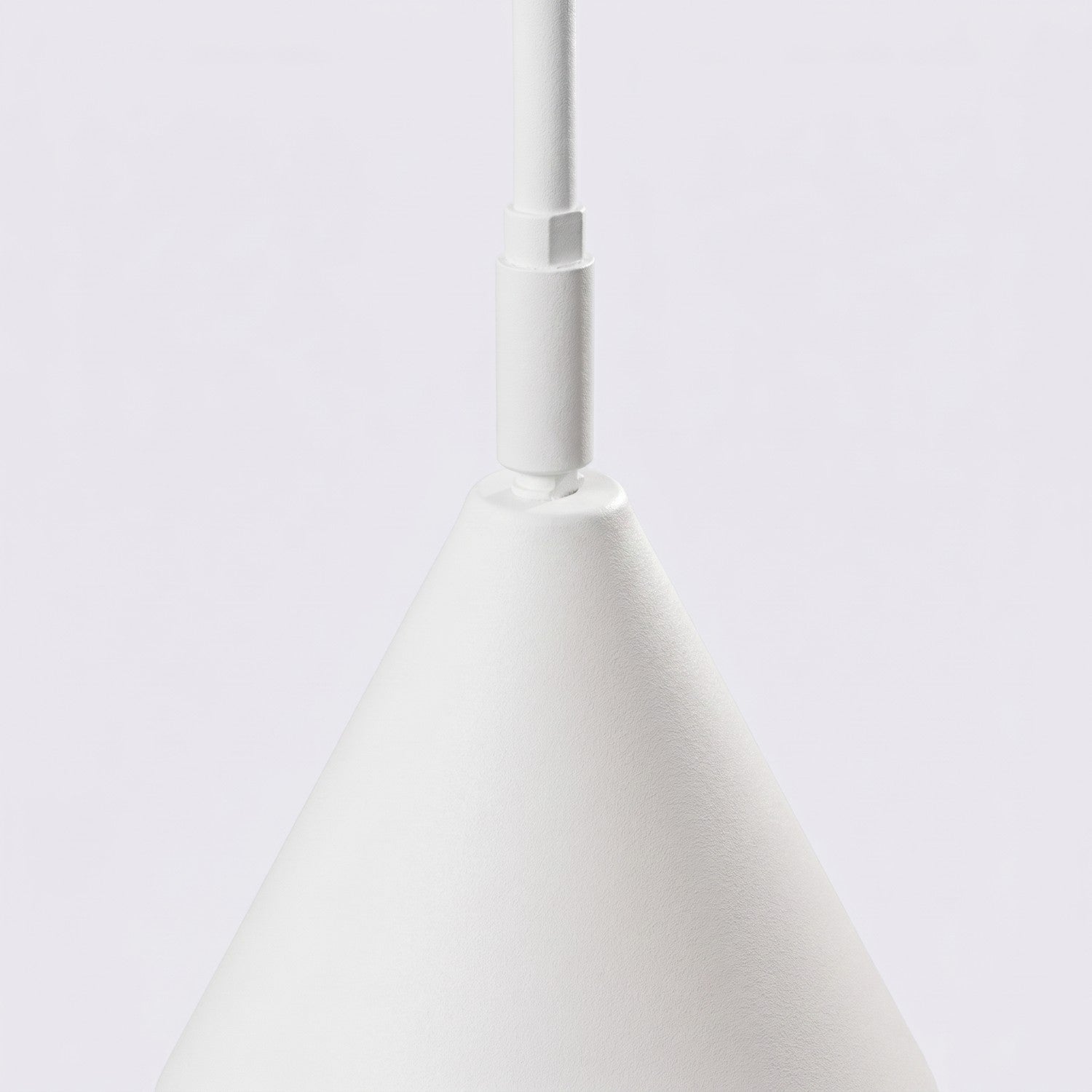 Lampadaire Nox cône acier blanc E14, vue 6