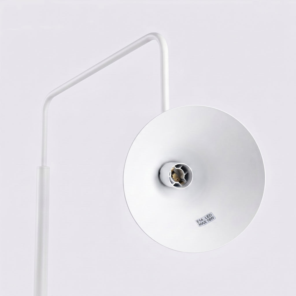 Lampadaire Nox cône acier blanc E14, vue 7