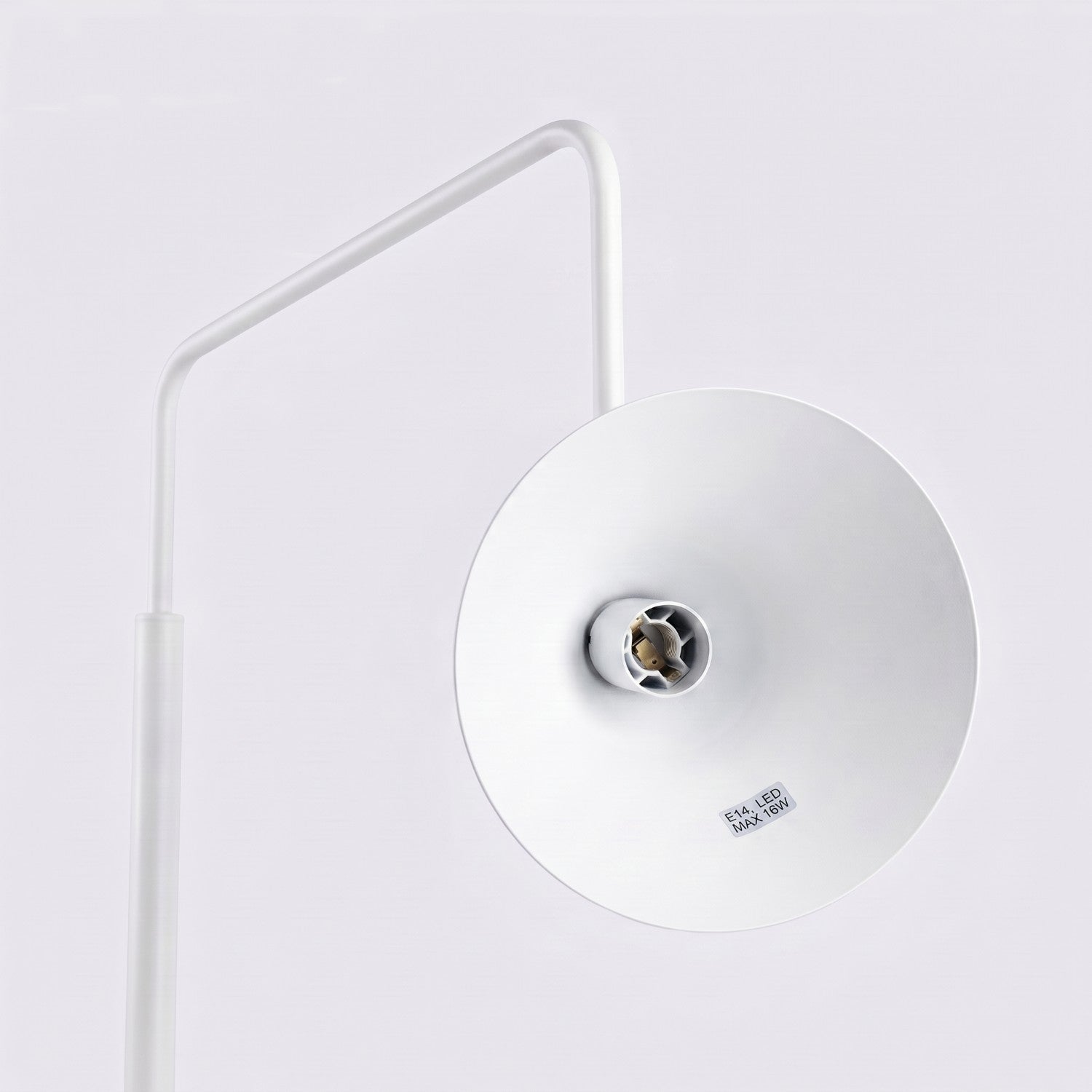 Lampadaire Nox cône acier blanc E14, vue 7