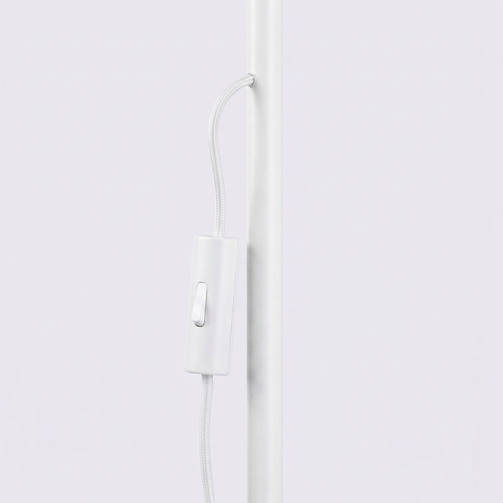 Lampadaire Nox cône acier blanc E14, vue 8