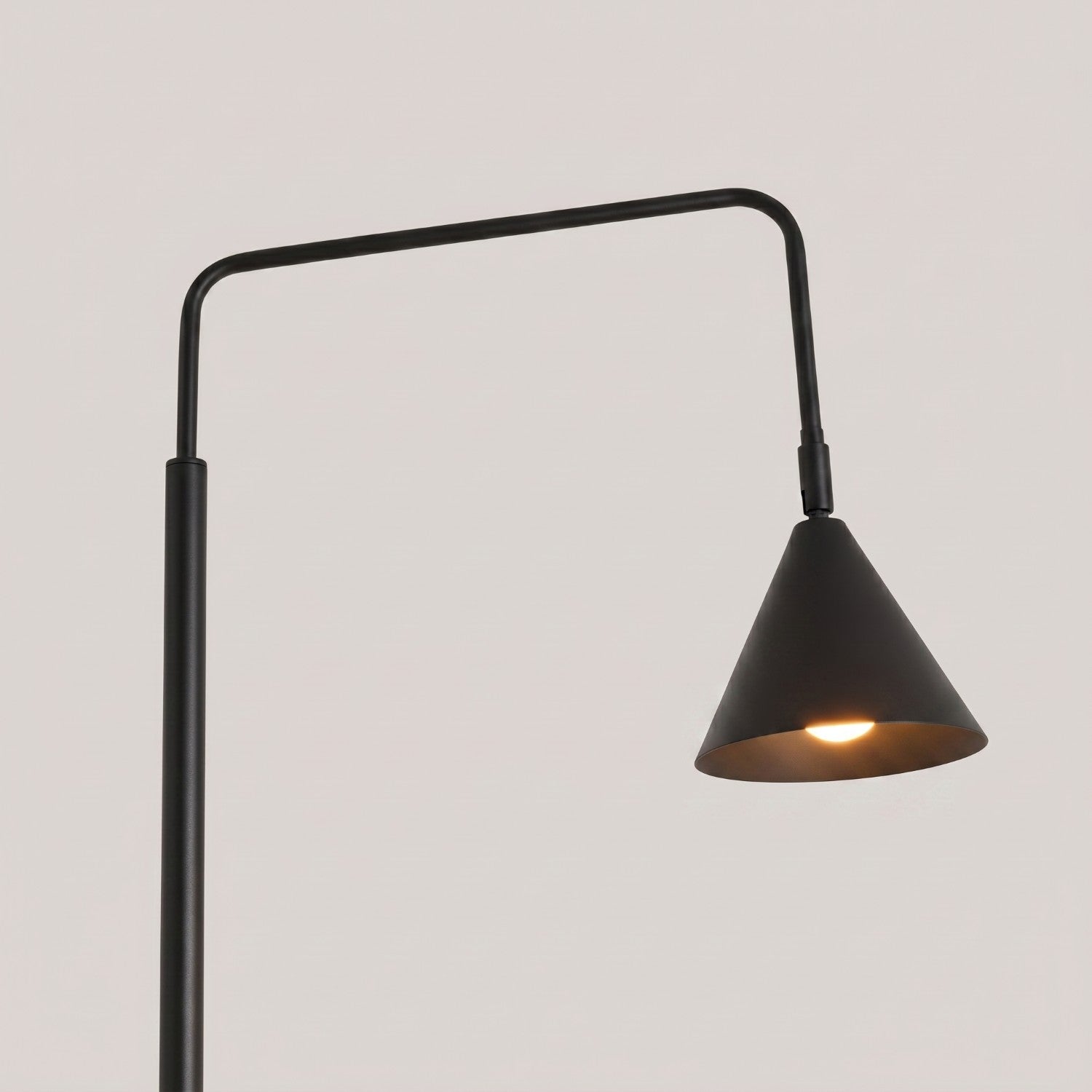 Lampadaire Nox cône acier noir E14, vue 4