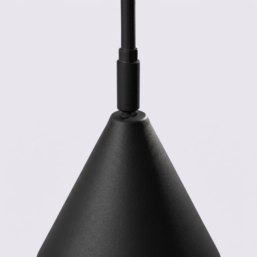 Lampadaire Nox cône acier noir E14, vue 6