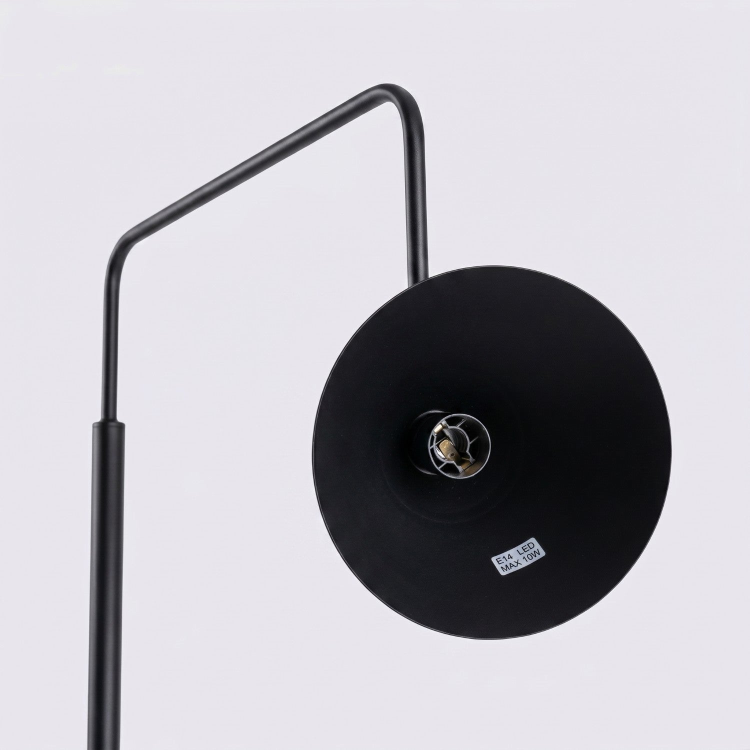 Lampadaire Nox cône acier noir E14, vue 7