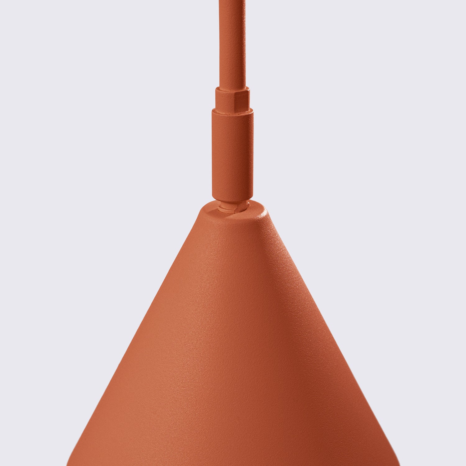 Lampadaire Nox cône acier rouge ocre E14, vue 6