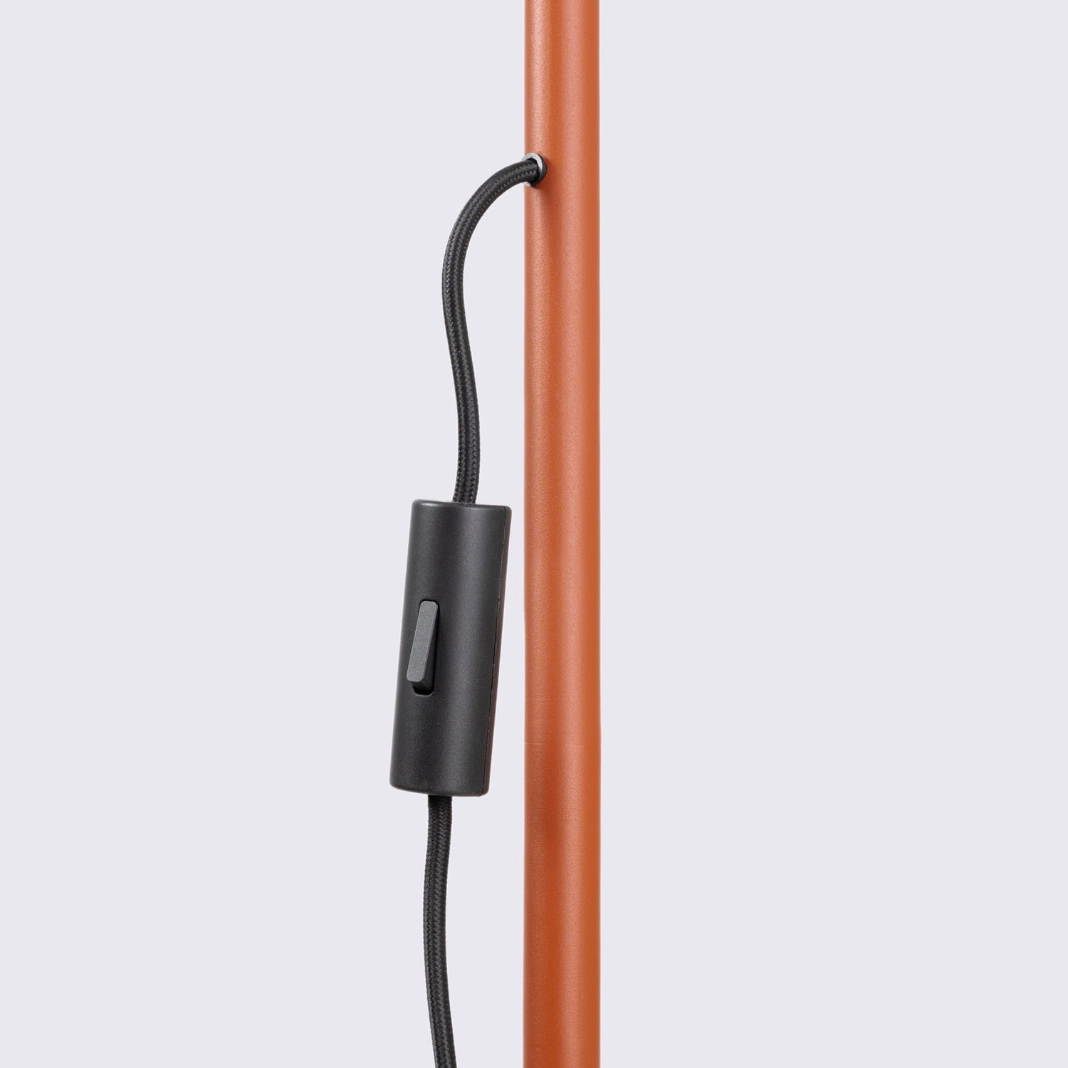 Lampadaire Nox cône acier rouge ocre E14, vue 8