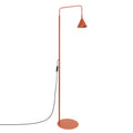 Lampadaire Nox cône acier rouge ocre E14