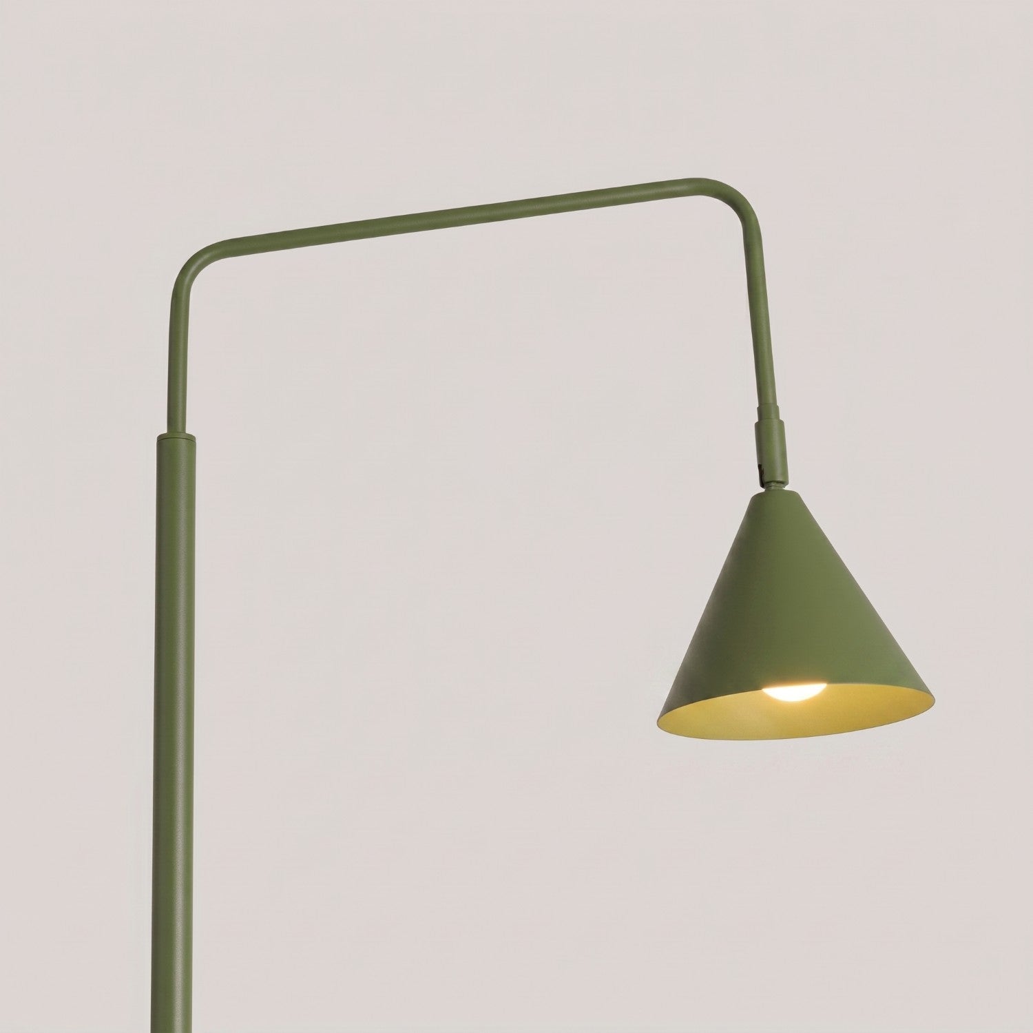 Lampadaire Nox cône acier vert olive E14, vue 4