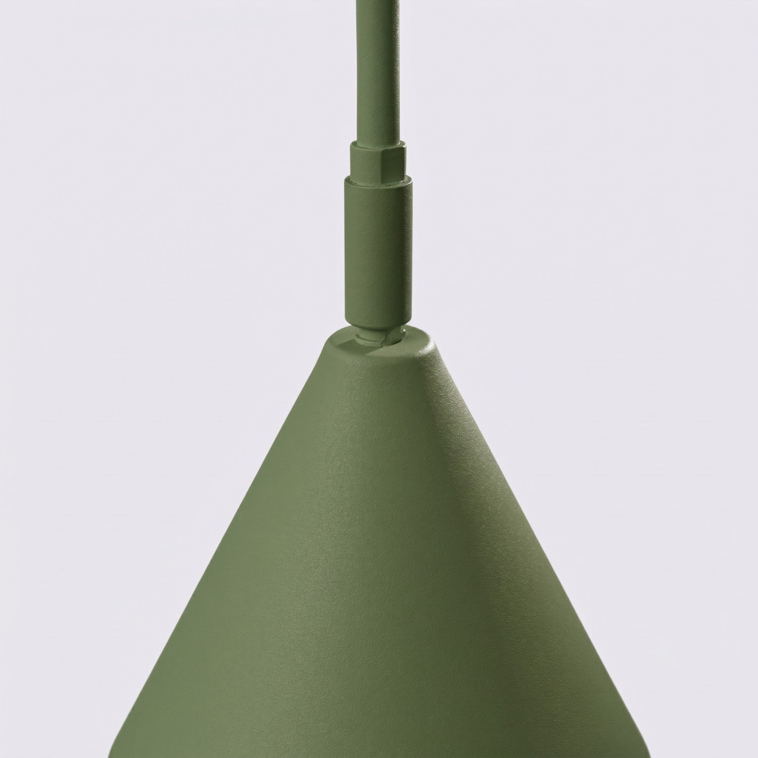Lampadaire Nox cône acier vert olive E14, vue 6