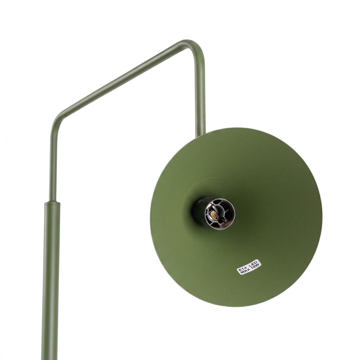 Lampadaire Nox cône acier vert olive E14, vue 7