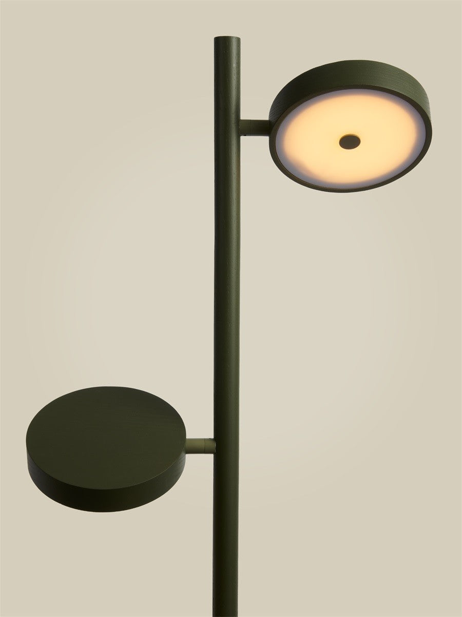 Lampadaire Okinawa frêne 2 abat-jours vert, vue 4
