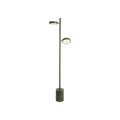 Lampadaire Okinawa frêne 2 abat-jours vert