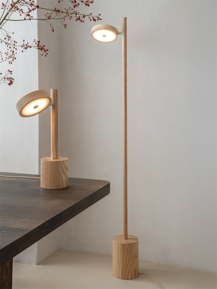 Lampadaire Okinawa frêne naturel, vue 3