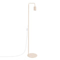 Lampadaire Rayo 1 laque beige sur fond blanc avec son câble et son interrupteur
