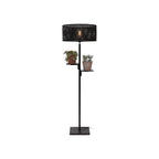 Lampadaire tablette Java bambou noir 50 cm E27