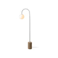 Lampadaire Tivoli travertin et verre blanc 160 cm E14